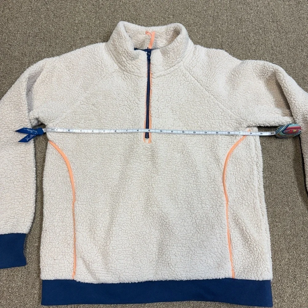Athleta Girl: Girls So Sung Sherpa 1/2 Zip Pullover, Ivory / Navy, Size XL (14)